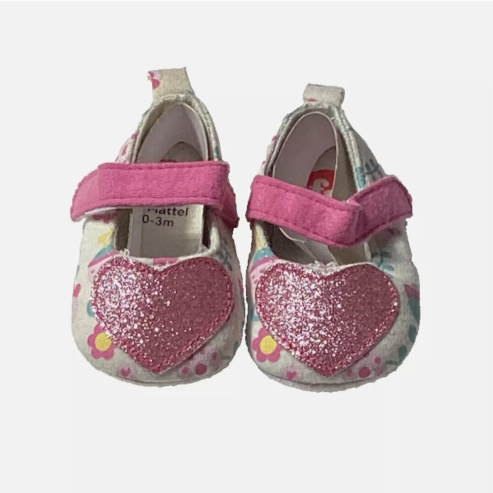 Mattel Heart Style Girls Shoes Size 0-3M